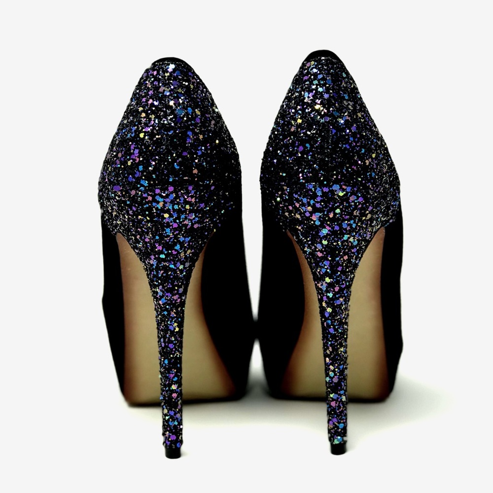💐BOUTIQUE 9💐 Suede Purple Glitter Pumps - Picture 10 of 13